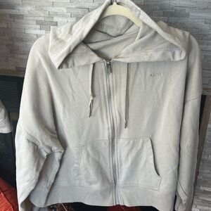 DKNY Beige Zip-Up Hoodie and shorts set